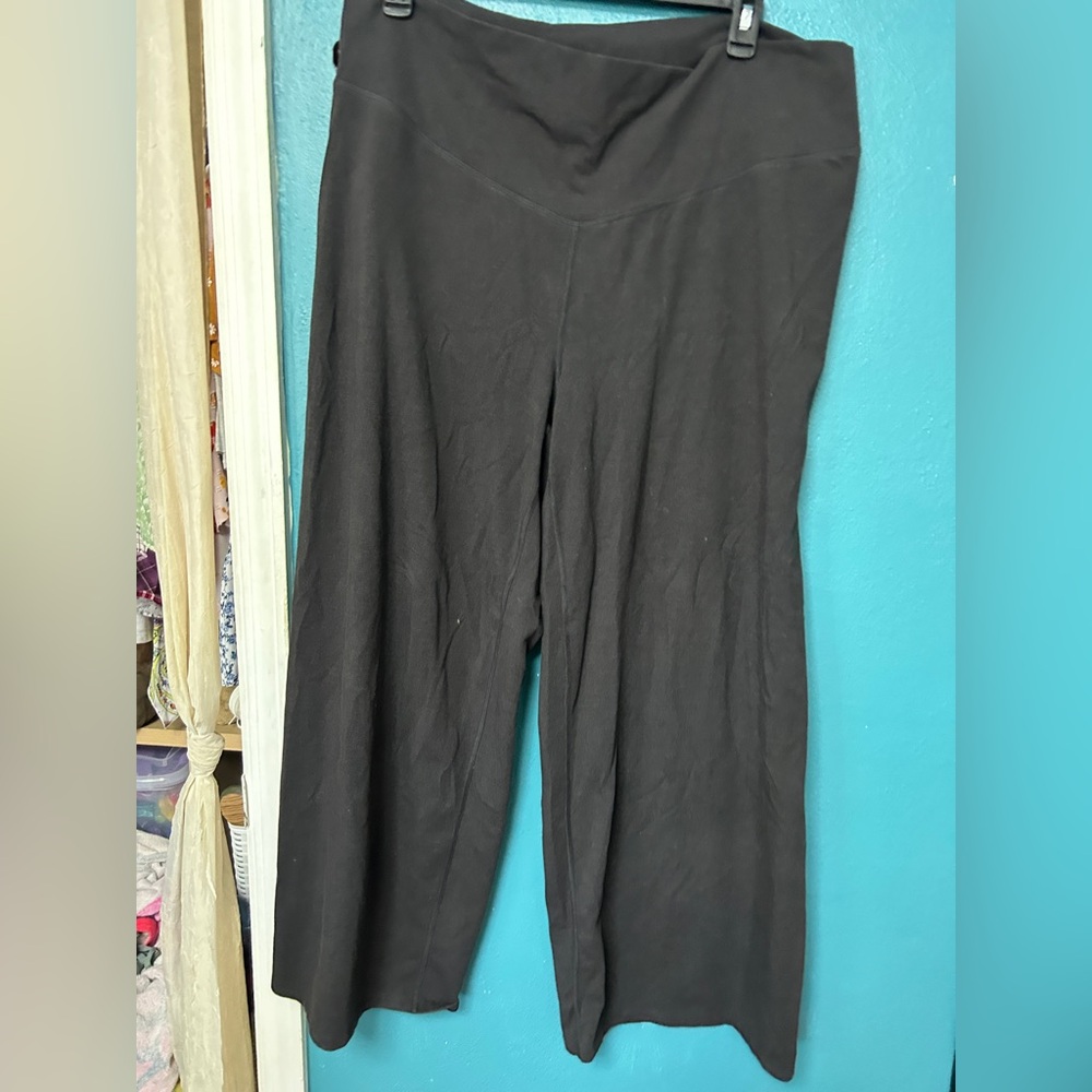 Old Navy Black Wide Leg Pants PowerChill GoDry Extra High Waist and Wide Legs 2x